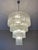 Murano glass chandelier with tubular glass prisms in clear glass. Contemporary chandelier in traditional italian mid-...