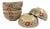 Asian Modern Bat Trang Vietnamese Ceramic Soup Bowls With Hand Painted Red Blue Floral Motif - Set of 6 For Sale