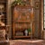 Late 19th Century Antique Flemish-Style Gothic Revival Carved Oak Pass-Through Credence Cabinet, C. 1900. For Sale - Image 5 of 16