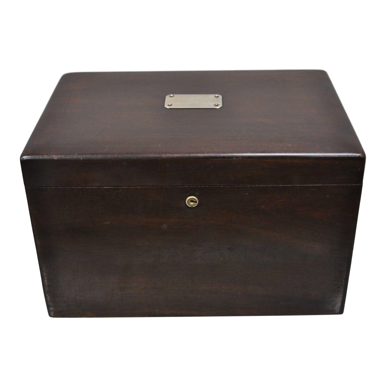 Early 20th Century Antique Mahogany Cigar Humidor Chairish