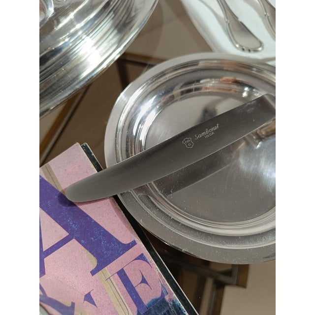 Vintage Italian Silver-Plated Cutlery Set Mod Baroque from Sambonet, 1960s, Set of 36 For Sale - Image 16 of 18