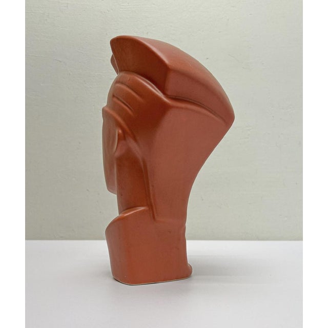 Ceramic Vintage Ceramic Head Sculpture in the style of Lindsey B., 1980s For Sale - Image 7 of 12