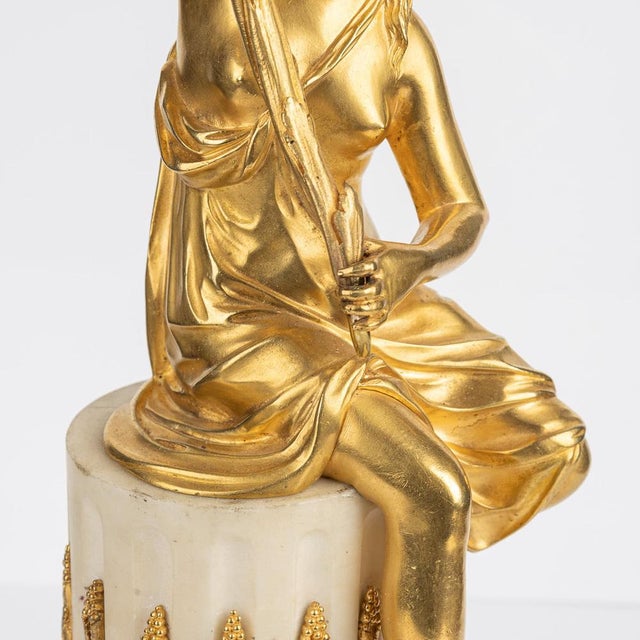 Antique French Louis XVI Style Ormolu 5-Light Candelabras, 1880s, Set of 2 For Sale - Image 9 of 18