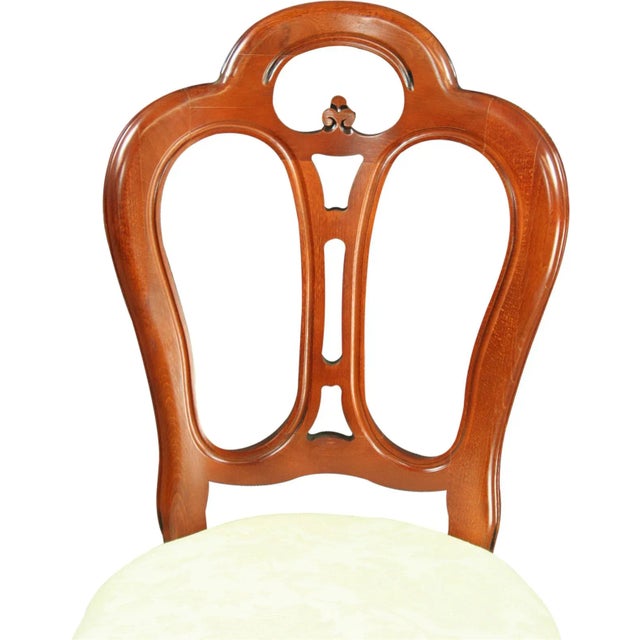 Rococo Large Italian New Rococo Chair Mahogany For Sale - Image 3 of 10