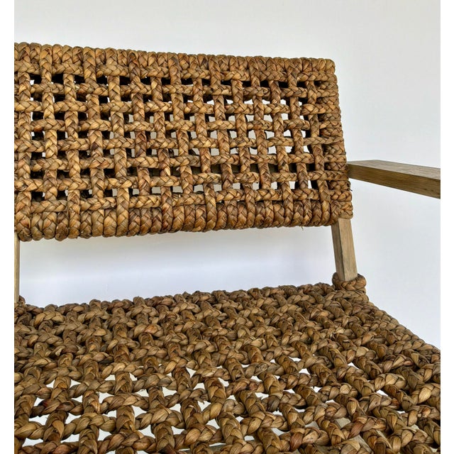 2020s Organic Modern Braided Hyacinth Rehma Accent Chair For Sale - Image 5 of 8