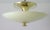 Cream Mid-Century German Opaline and Brass Flush Mount, 1950s For Sale - Image 8 of 16