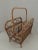 Mid-Century Modern 1950’s Rattan Magazine Rack For Sale - Image 3 of 7