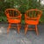 1980s Pair of Metal Windsor Bowback Arm Chairs For Sale - Image 4 of 12