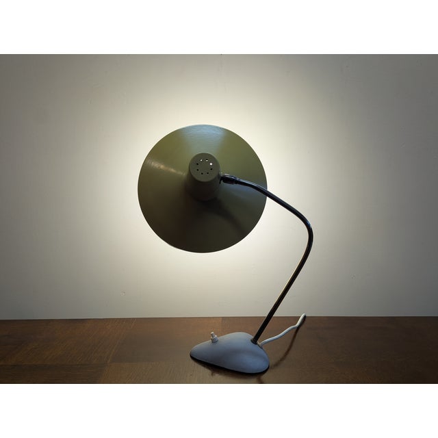 Mid Century Modern German Articulating Table Lamp Attributed Sis Leuchten For Sale - Image 9 of 13