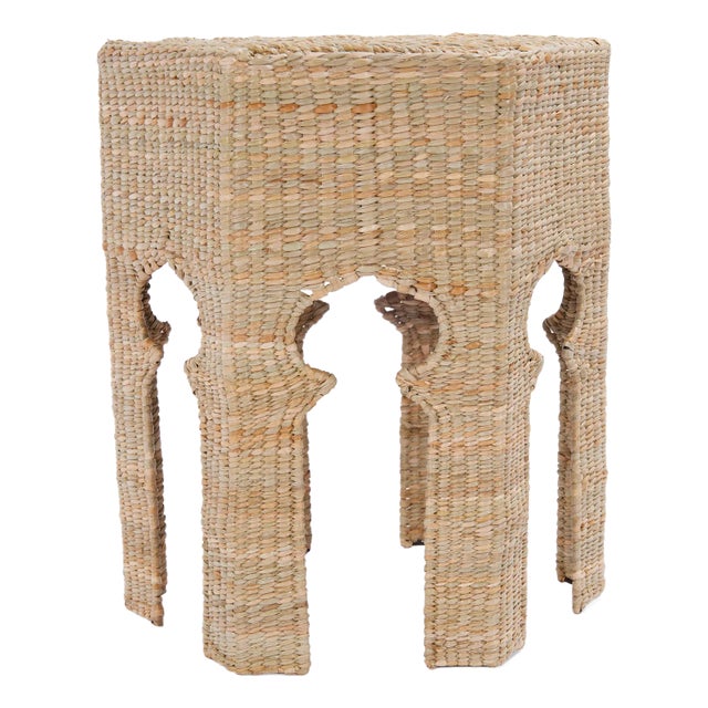Moorish Style Woven Reed Stand or Table From the F S Flores Collection For Sale
