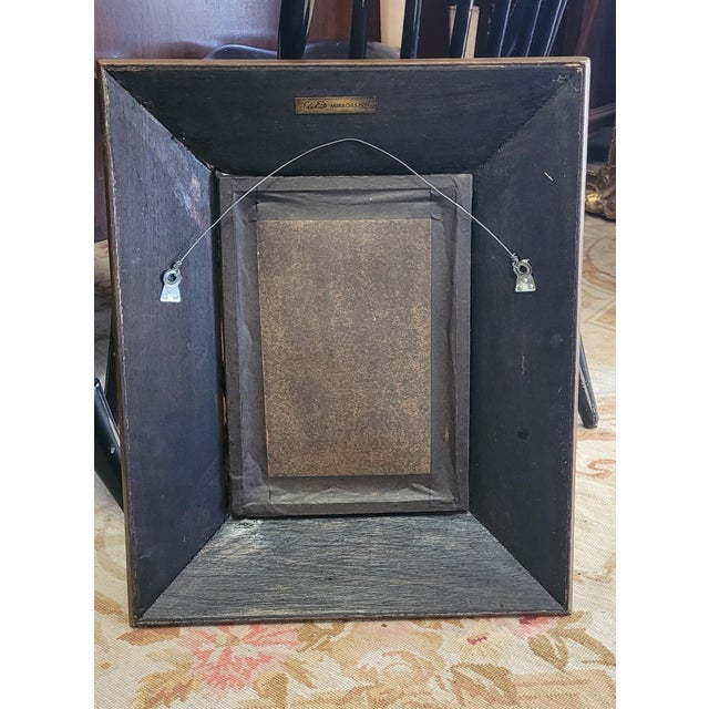 Beautiful Diminutive Reverse Painted Vintage Mirror For Sale In Philadelphia - Image 6 of 10