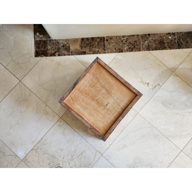 Striking Rustic Pyramid Wooden Chest - Versatile Modern Accent For Sale - Image 9 of 10