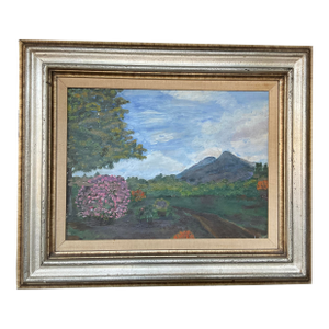 1950s Landscape Acrylic on Canvas