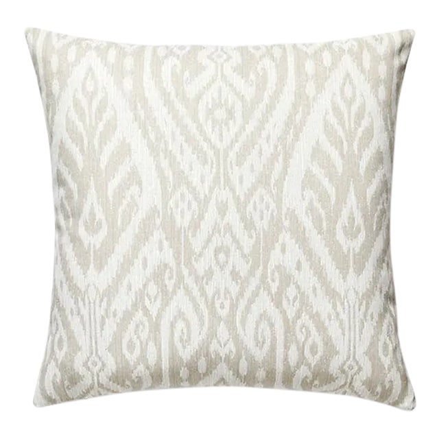 The House of Scalamandré Borneo Ikat Outdoor Pillow, Linen For Sale