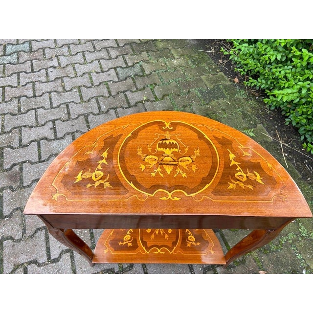 1970 French Louis XVI Mahogany Bronze Side Table – 1 Pc For Sale - Image 9 of 10