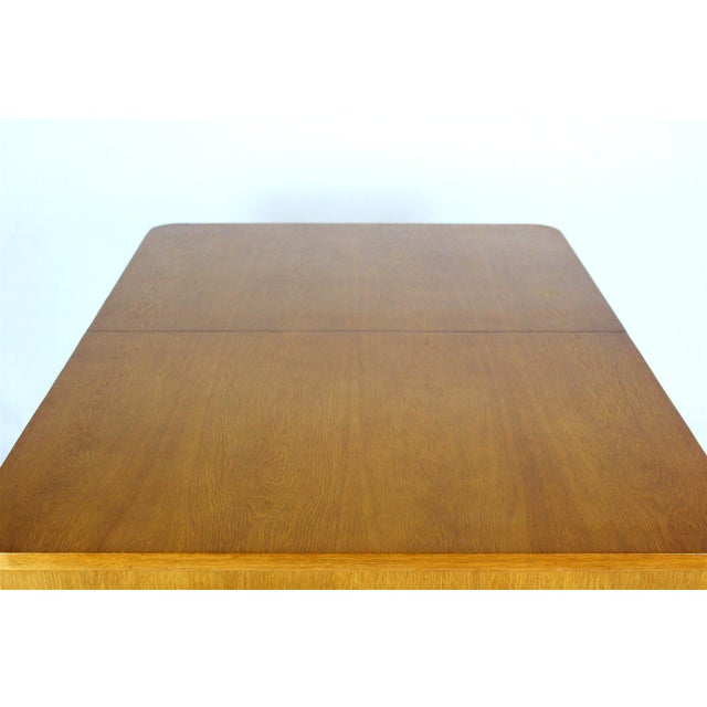 Oak Extendable Dining Table by Jindřich Halabala, 1950s For Sale - Image 6 of 18