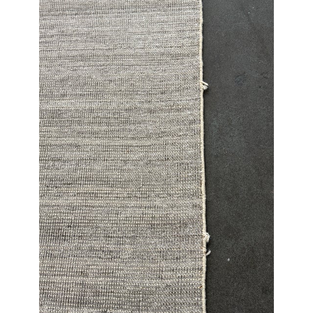 9ft X 12ft Modern Flatweave Textured Wool Area Rug For Sale - Image 10 of 12