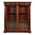 R. J. Horner Style American Empire Flame Mahogany Glass Front Double Bookcase, Circa 1880s For Sale