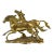 Vintage Solid Gold Brass Running Wild Horses Equestrian Décor Figurine Model For Sale