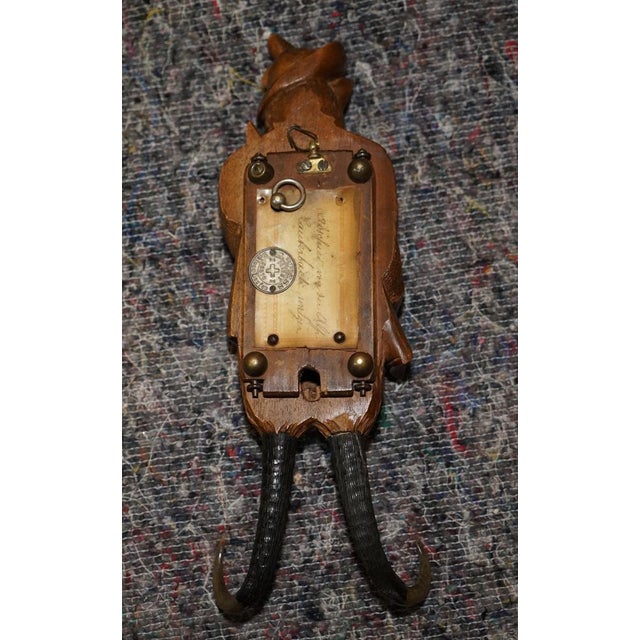 Antique Musical Black Forest Hand Carved Fox Whip Hook, 1880 For Sale - Image 11 of 18