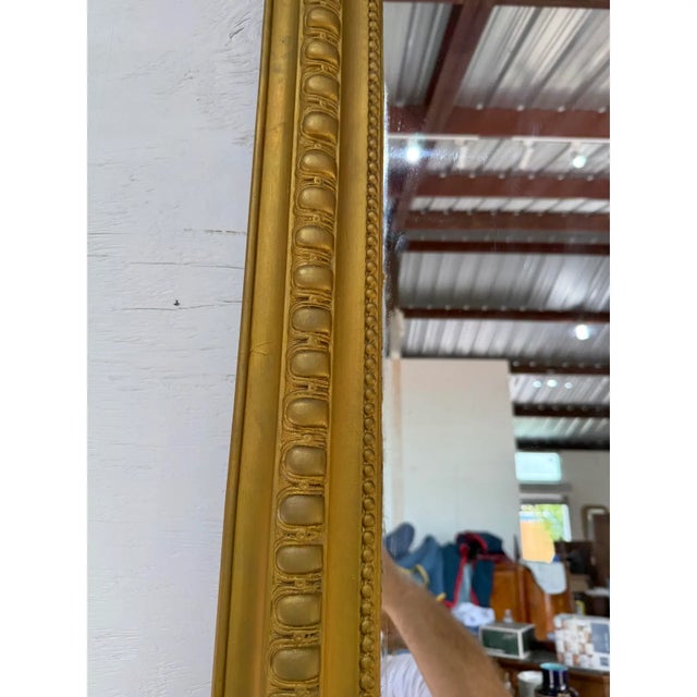 19th Century Large French Louis Phillipe Carved and Giltwood Mirror For Sale - Image 9 of 12