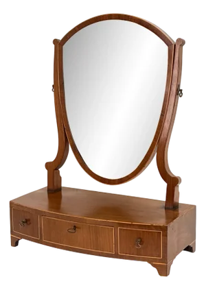 Antique Bowfront Dressing Table Mirror in Mahogany, 1790