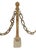 Neoclassical Late 19th Century French Neoclassical Cast Iron Stanchions - (Set of 4 With Chain) For Sale - Image 3 of 4