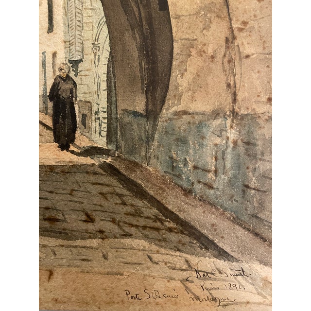 1890 watercolor on paper by Nathaniel Cannon Smith (1866-1943), signed and dated 1890 lower right, apparently inscribed...