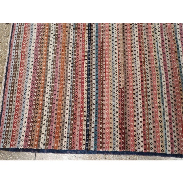 Textile Galerie Shabab Collection Mid-20th Century Turkish Anatolian Wide Gallery Runner For Sale - Image 7 of 10