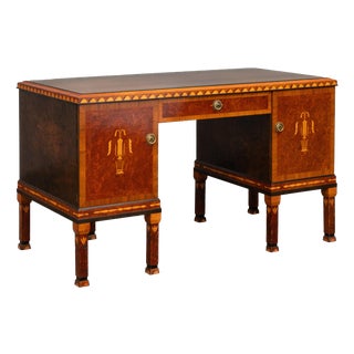 Art Nouveau Desk in Hardwood, Early 20th Century For Sale