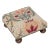00 English Traditional Morris Tulip Tapestry Footstool With Bun Feet For Sale
