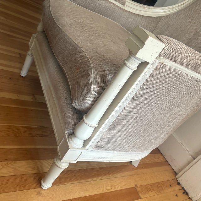 1990s Antique French Country Style Accent Chair For Sale - Image 4 of 7