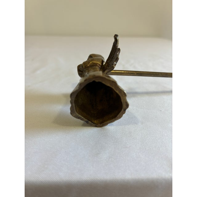 Brass Vintage Brass Figural Angel Candle Snuffer For Sale - Image 8 of 8