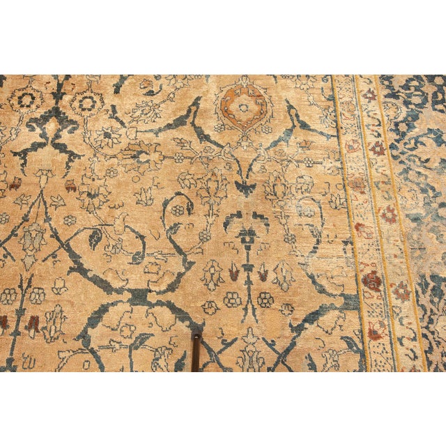 Authentic Persian Tabriz Handmade Wool Rug For Sale In New York - Image 6 of 9