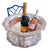 Gorham "Newport" silverplate punch bowl, tray and ladle with embossed design and grapevine rim // huge champagne bucket // wedding decor For Sale