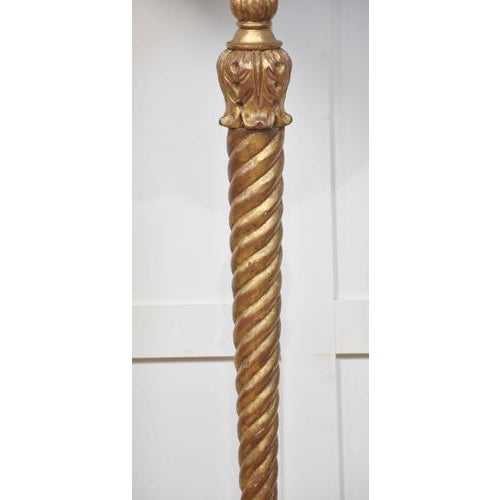 Carved Gilt Wood Standard Lamp, 1920s For Sale - Image 3 of 8