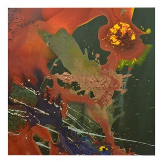 Bill Allen, Large Brutalist Abstract Composition, 1990s, Mixed Media Painting For Sale