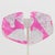 Contemporary Anne and Frank Vigneri Pink and Silver Foil Resin Clip Earrings For Sale - Image 3 of 6