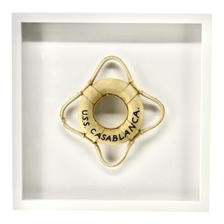 Vintage u.s.s. Casa Blanca Life Ring Framed For Sale