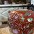 Asian Vintage Ceramic Asian Red Detailed Vase With Floral Accents For Sale - Image 3 of 8