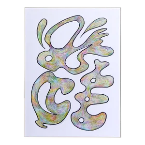 Puzzle, Francis Schanz Marker and Colored Pencil on Paper, Signed