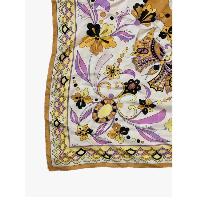 み*ん様 EMILIO PUCCI SILK ビジュー付きターバン Vintage Emilio Pucci for Saks Fifth Avenue Butterfly Silk