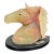 Amsterdam Sauer Carved Translucent Stone Horse Head Sculpture For Sale