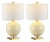 Anina 24" Glass Orb Table Lamp in Cream - a Pair For Sale