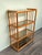 Mid-Century Modern Vintage Italian Bookcase Shelf in Bamboo and Smoked Glass, 1980s For Sale - Image 3 of 12