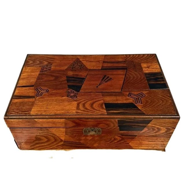 Japanese Marquetry Travel Secretaire, 1800s For Sale - Image 6 of 6