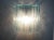 Blue Pair of Murano Glasses Tube Wall Sconces 5 Blue Glass Tubes, Handmade in Murano For Sale - Image 8 of 11