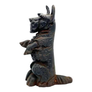 Oversized Early 20th Century Black Cast Iron Scotty Dog Door Stop