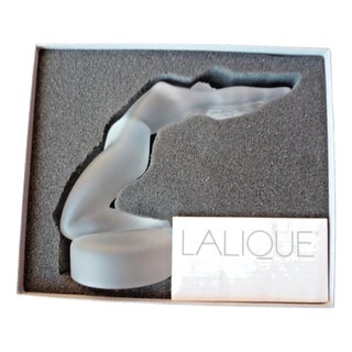 Frosted Crystal Glass Nude Chrysis Figurine from Lalique, 1980s For Sale
