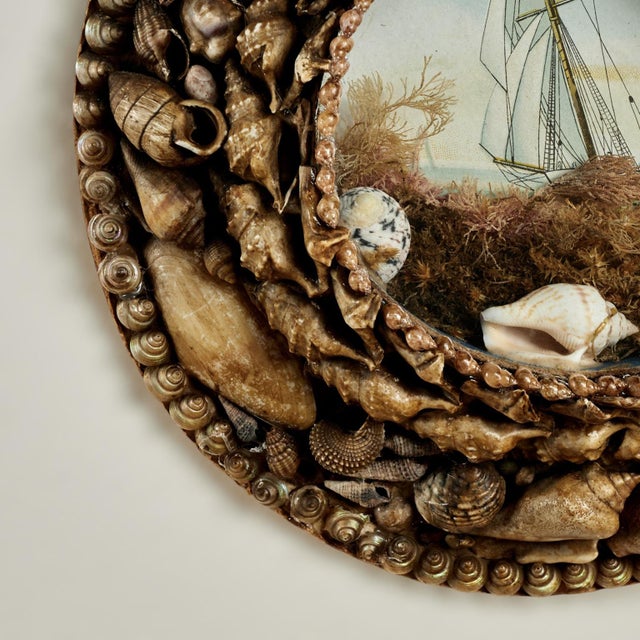 Brown Pair of Antique British Colonial Sailors Valentine For Sale - Image 8 of 17